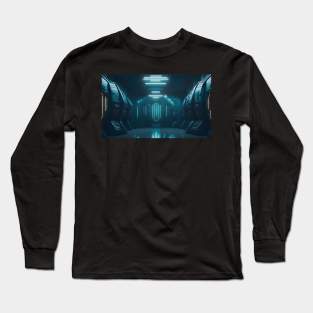 Spaceship futuristic interior Long Sleeve T-Shirt